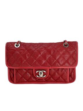Chanel Caviar Quilted Medium French Riviera Red Flap